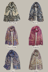 Luxe Paisley Pashmina Modal Hijab Scarf - 6 Colors