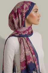 Luxe Small Paisley Pashmina Modal Hijab Scarf - 5 Colors