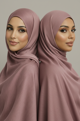 Ribbed Satin Hijab Scarf - 35 Colors