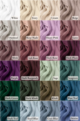 Ribbed Satin Hijab Scarf - 35 Colors