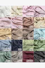 Satin Crinkle Hijab - 20 Colors