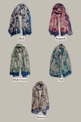 Luxe Small Paisley Pashmina Modal Hijab Scarf - 5 Colors