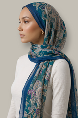 Luxe Small Paisley Pashmina Modal Hijab Scarf - 5 Colors