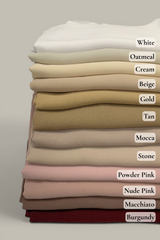 Stretch Chiffon Plain Hijab - 20 Colors