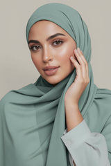 Stretch Chiffon Plain Hijab - 20 Colors