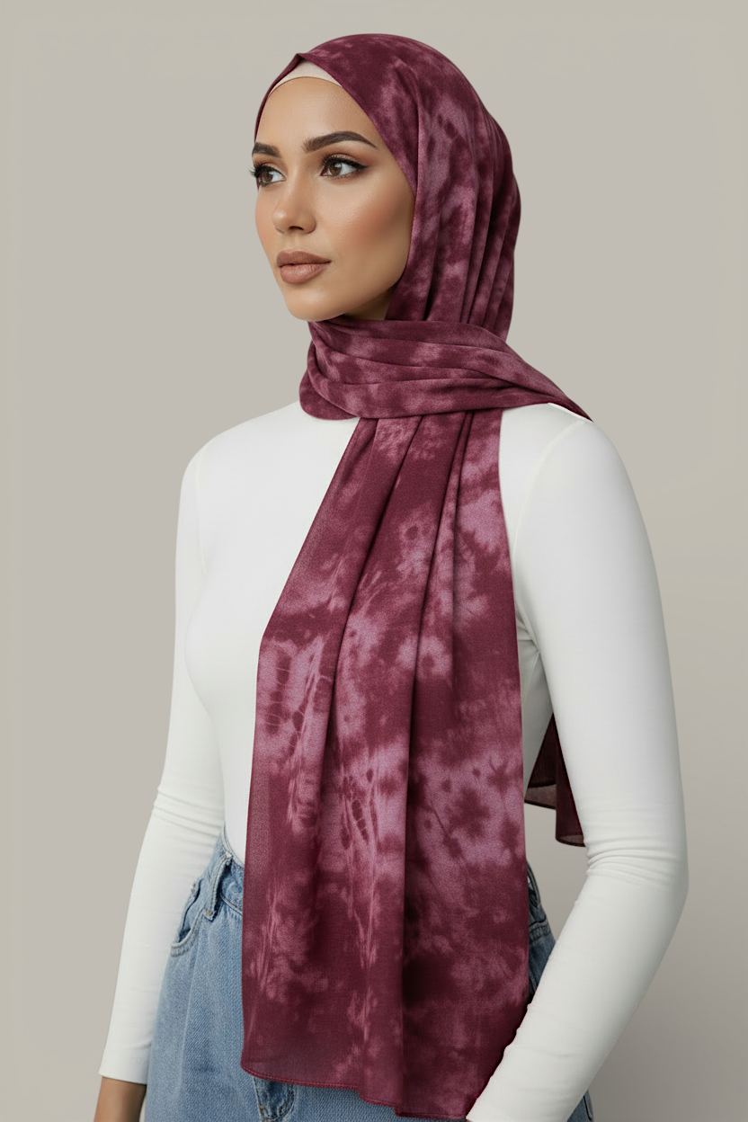 Tie-Dye Modal Hijab - 8 Colors