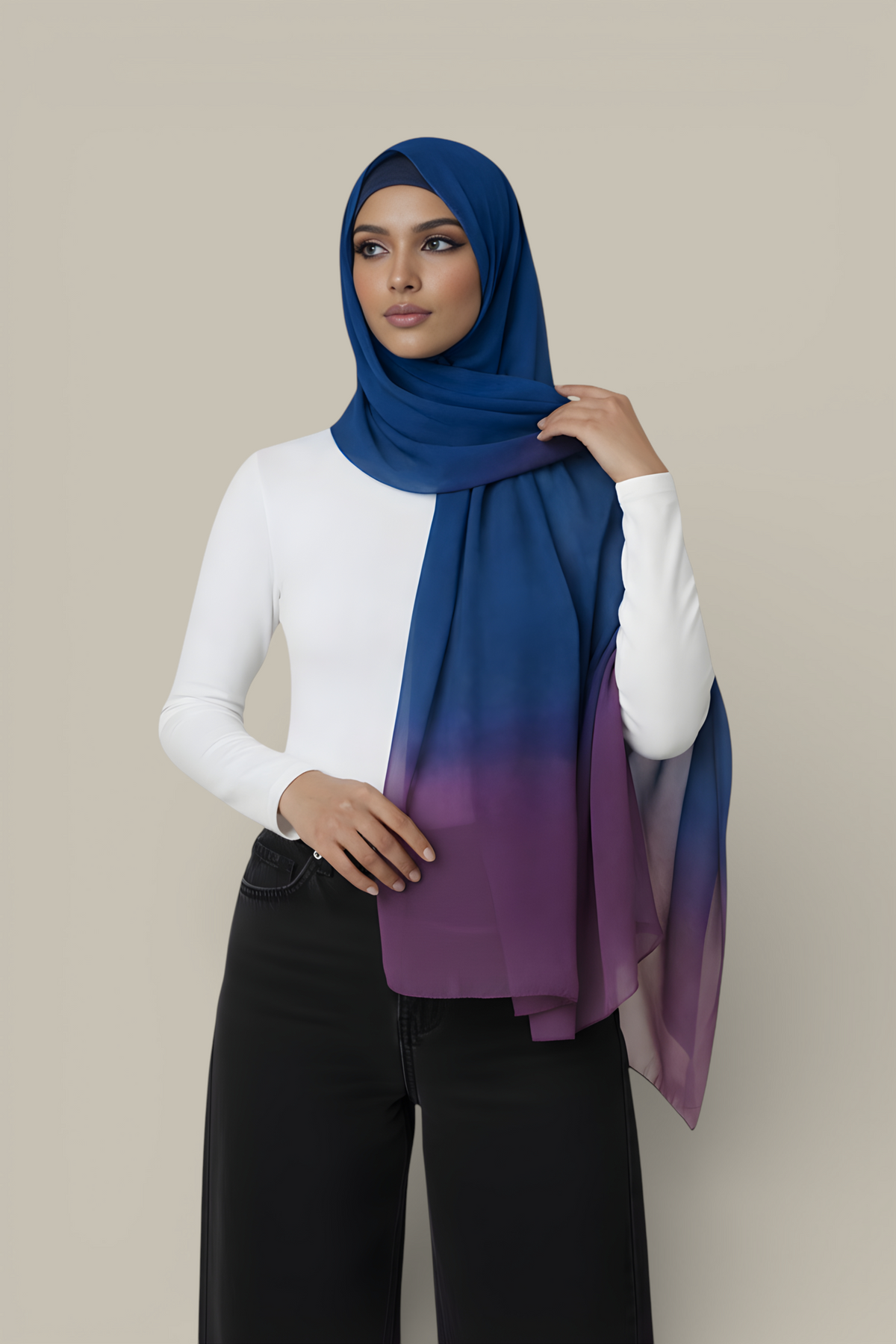Ombre Hand Dip Modal Hijab - 10 Colors