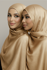 Grain Texture Satin Stretch Hijab Scarf - 31 Colors
