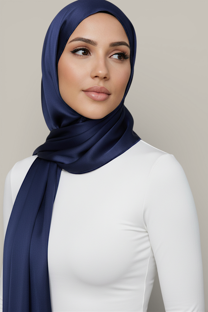 Plain Silky Hijab - 20 Colors