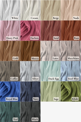 Shiny Muna Plissé Hijab Scarf - 22 Colors