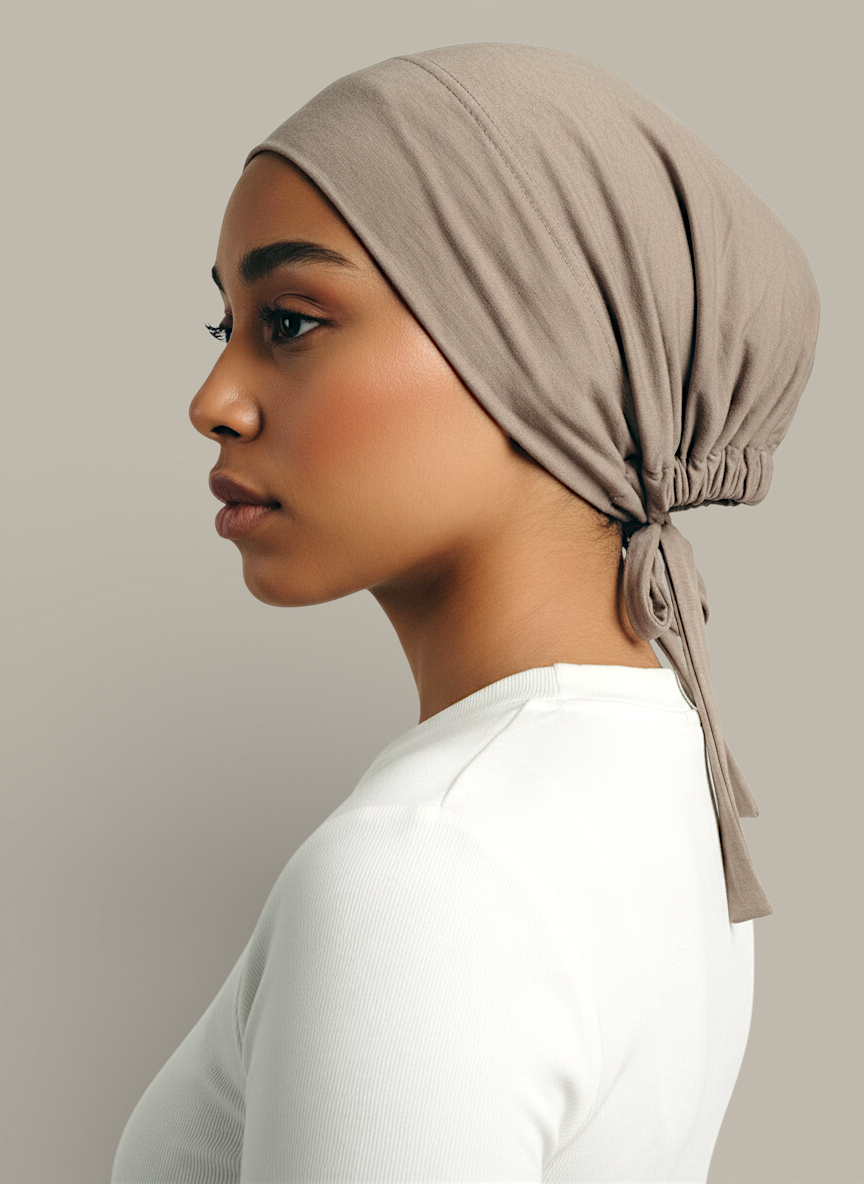 Bamboo Jersey Hijab Tie Back Undercap