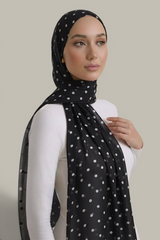 Polka Dot Printed Modal Hijab Scarf - 2 Colors